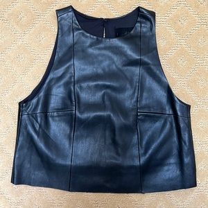 Leather sexy top